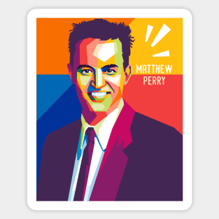 matthew perry geometric pop art Sticker